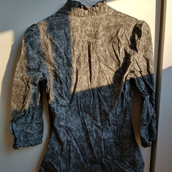 fitted vintage top with flower pattern - Picture 4 of 4